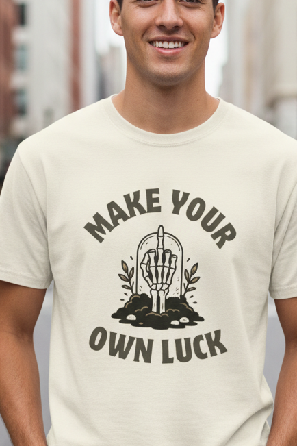 Make your own luck skull hand T-Shirt