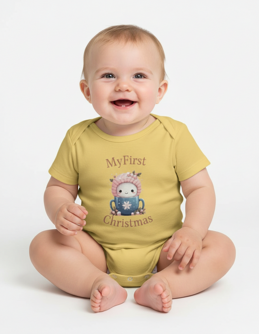 My first Christmas cute kids onesie