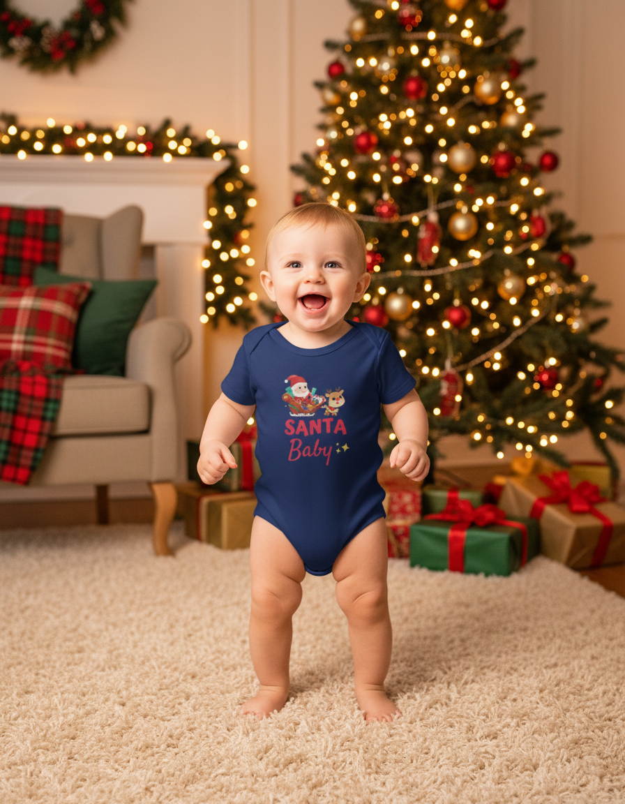 Santa baby onesie