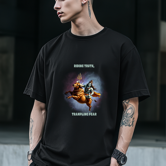 Mahadev Nandi T-shirt - Mahadev with Lord Nandi