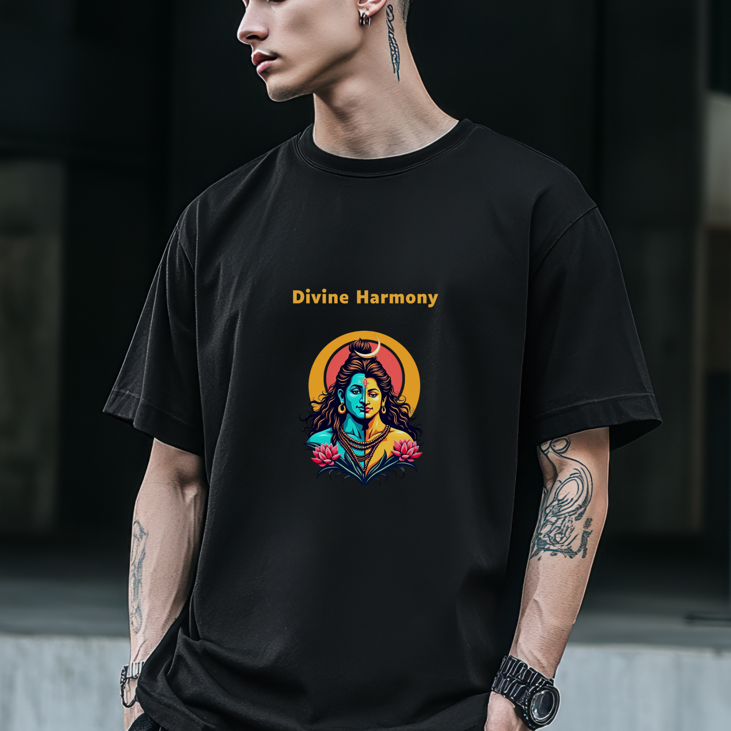 Divine Harmony - Shiv Shakti divine union Mahadev Graphic T-shirt