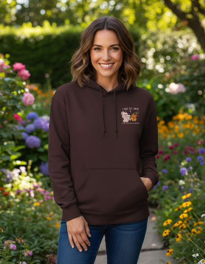 Roses and Butterfly Maroon Unisex Hoodie