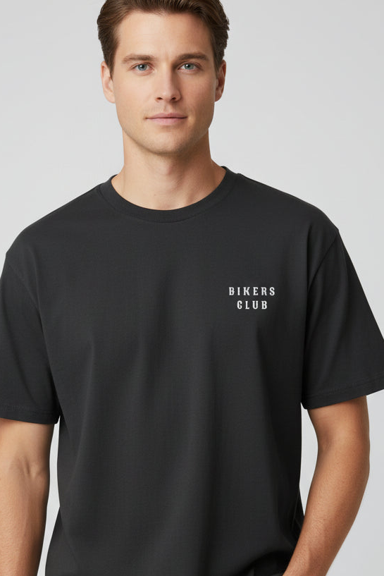 Bikers club Biker oversized Gothic Skull T-shirt