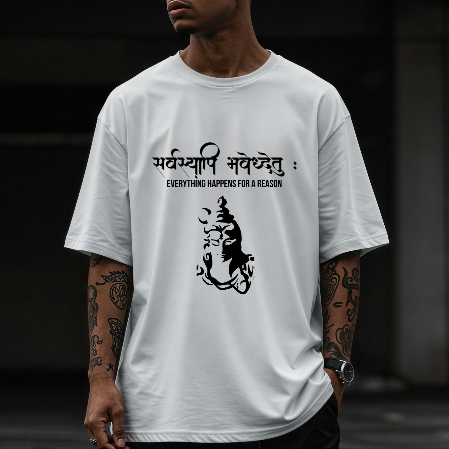 Shiva Sanskrit quote T-shirt  Unisex Cotton Tee for Devotees & Streetwear