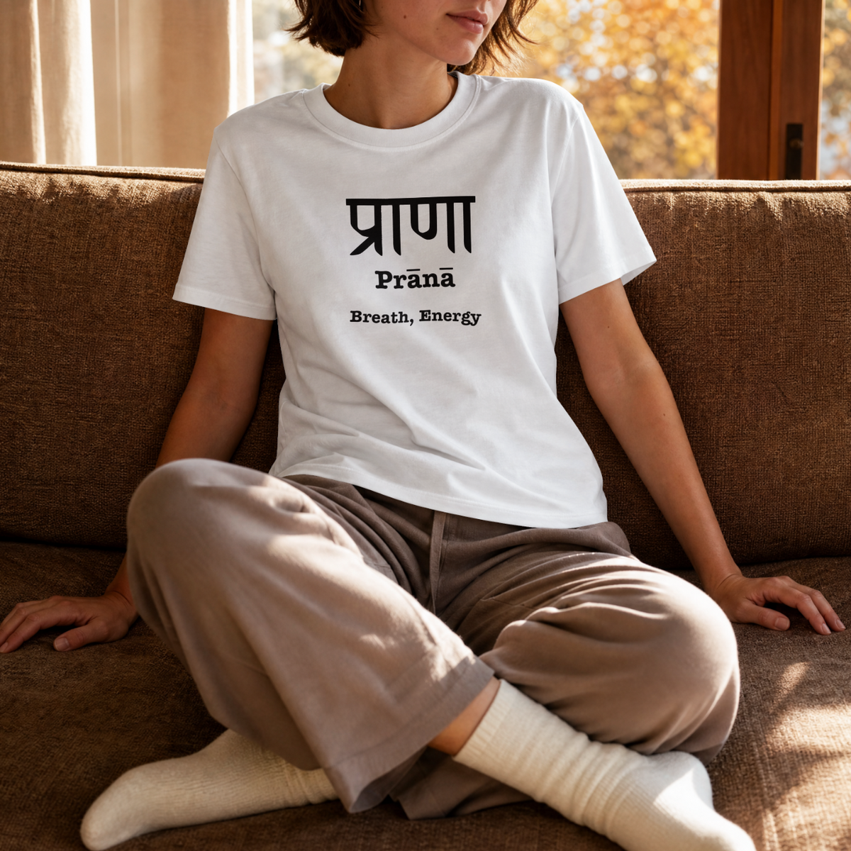 Prana Definition Devanagari Script Spiritual T-Shirt
