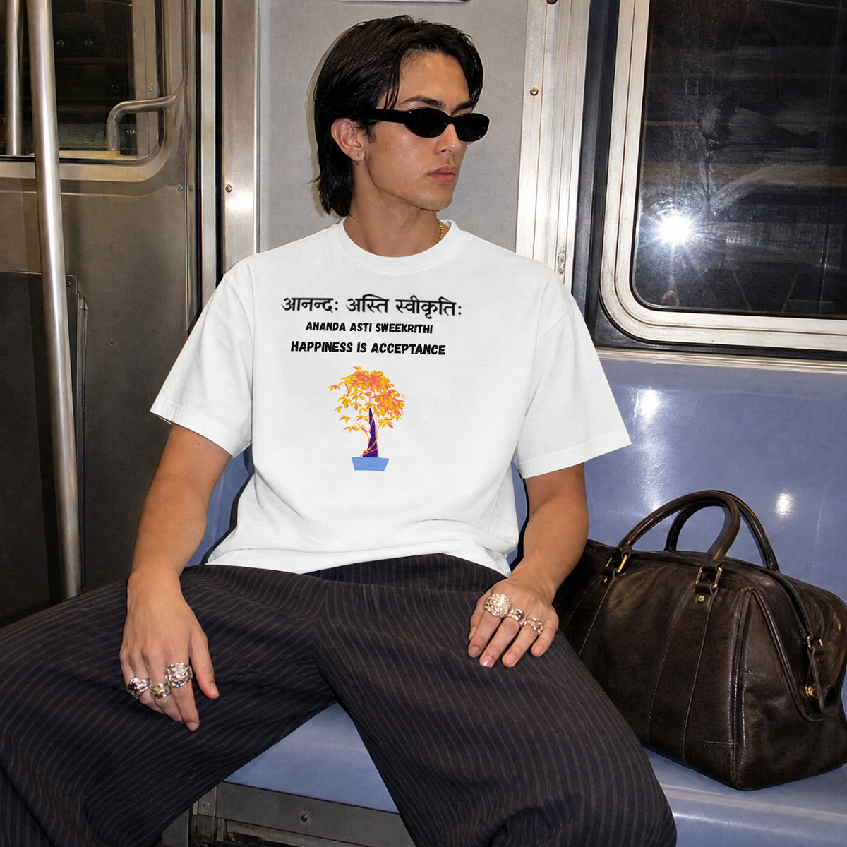 Mindfulness Bonsai Sanskrit T-Shirt