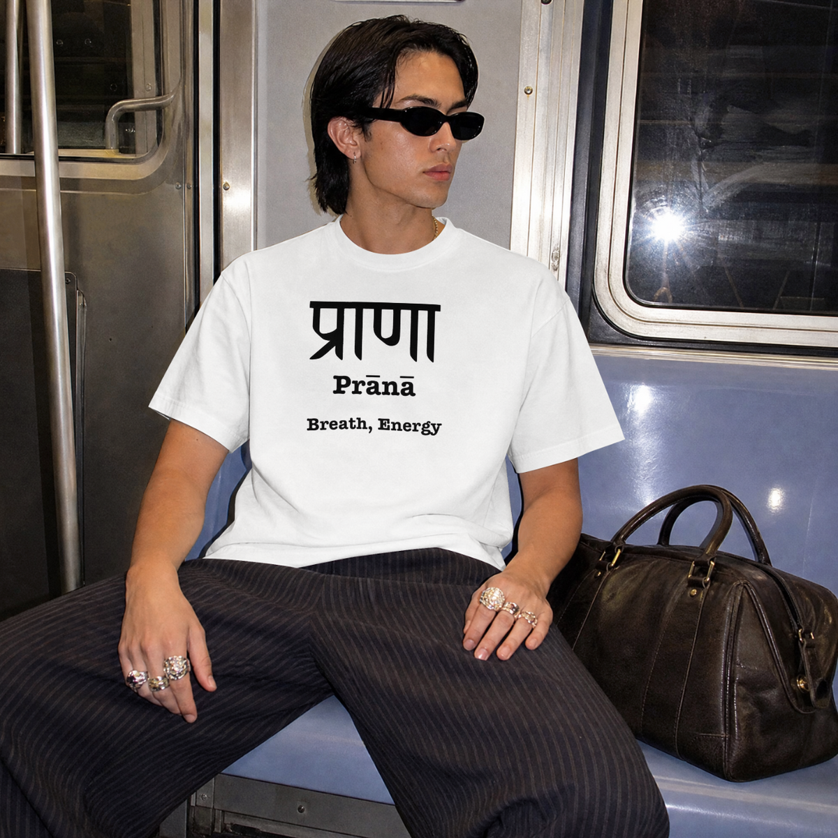 Prana Definition Devanagari Script Spiritual T-Shirt