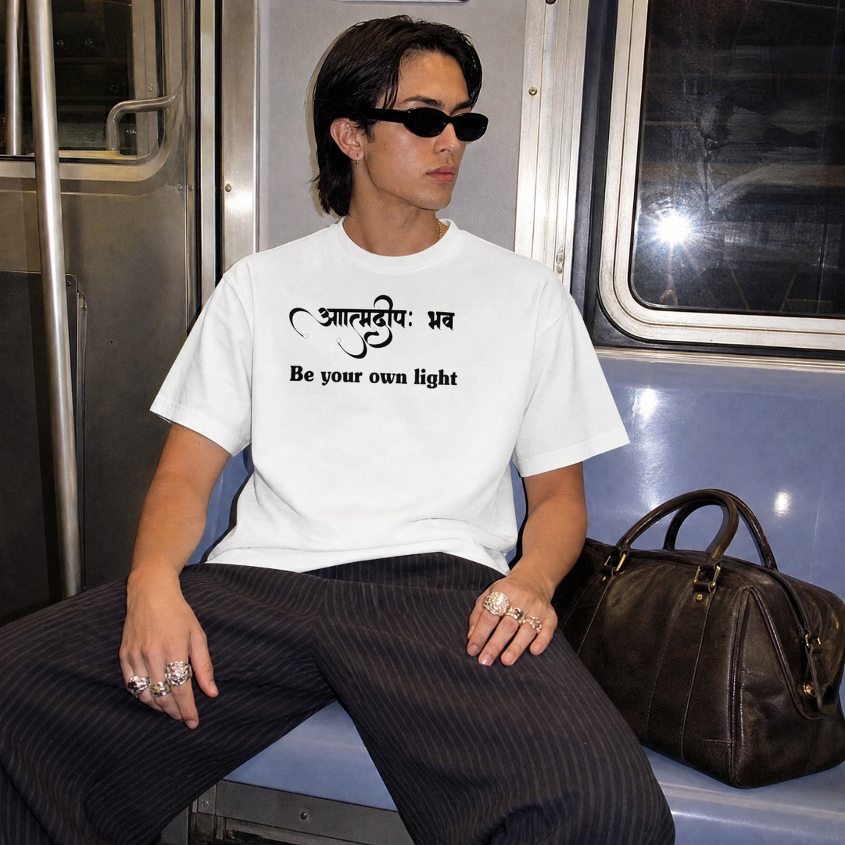 Be Your Own Light Sanskrit Quote T-Shirt