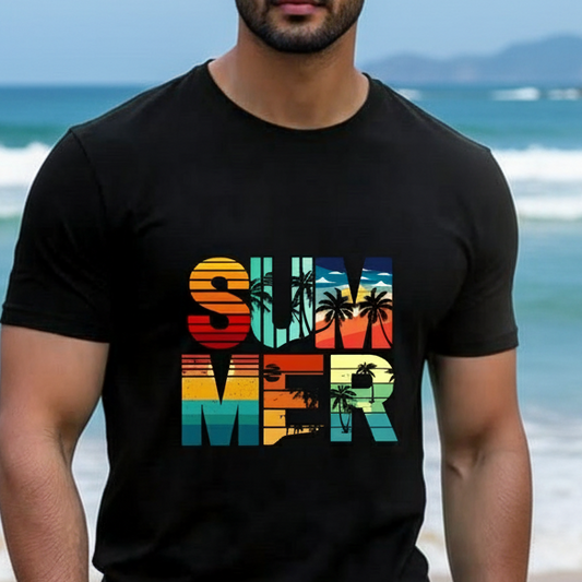Colorful Summer Tropical Travel T-Shirt