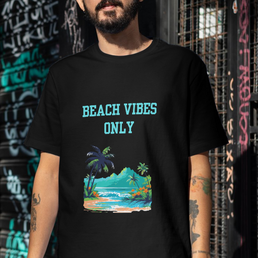 Beach vibes only tropical beach travel t-shirt
