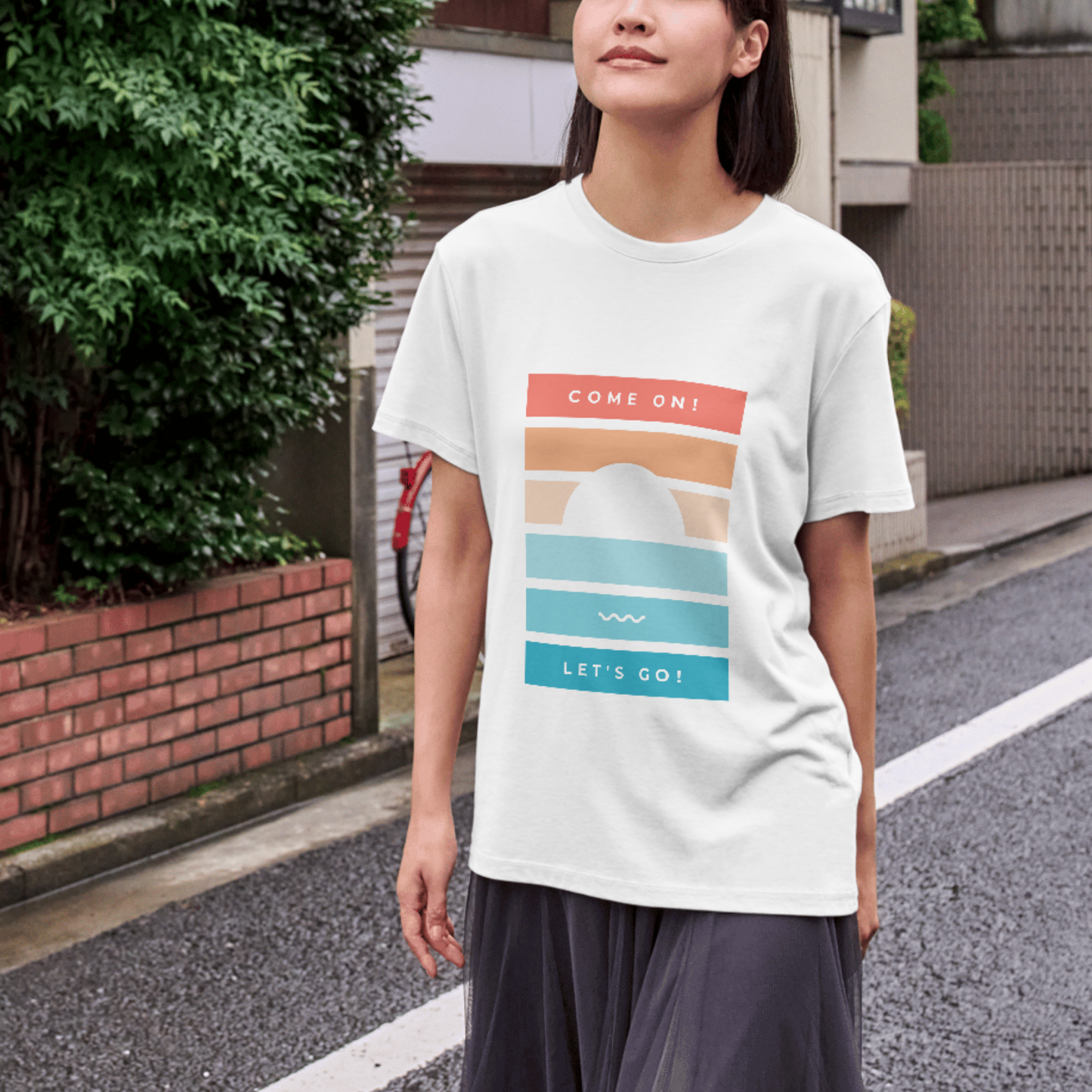 Colorful print Travel T-shirt for Woman