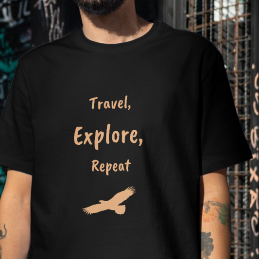 Travel, explore, repeat , Eagle travel T-shirt