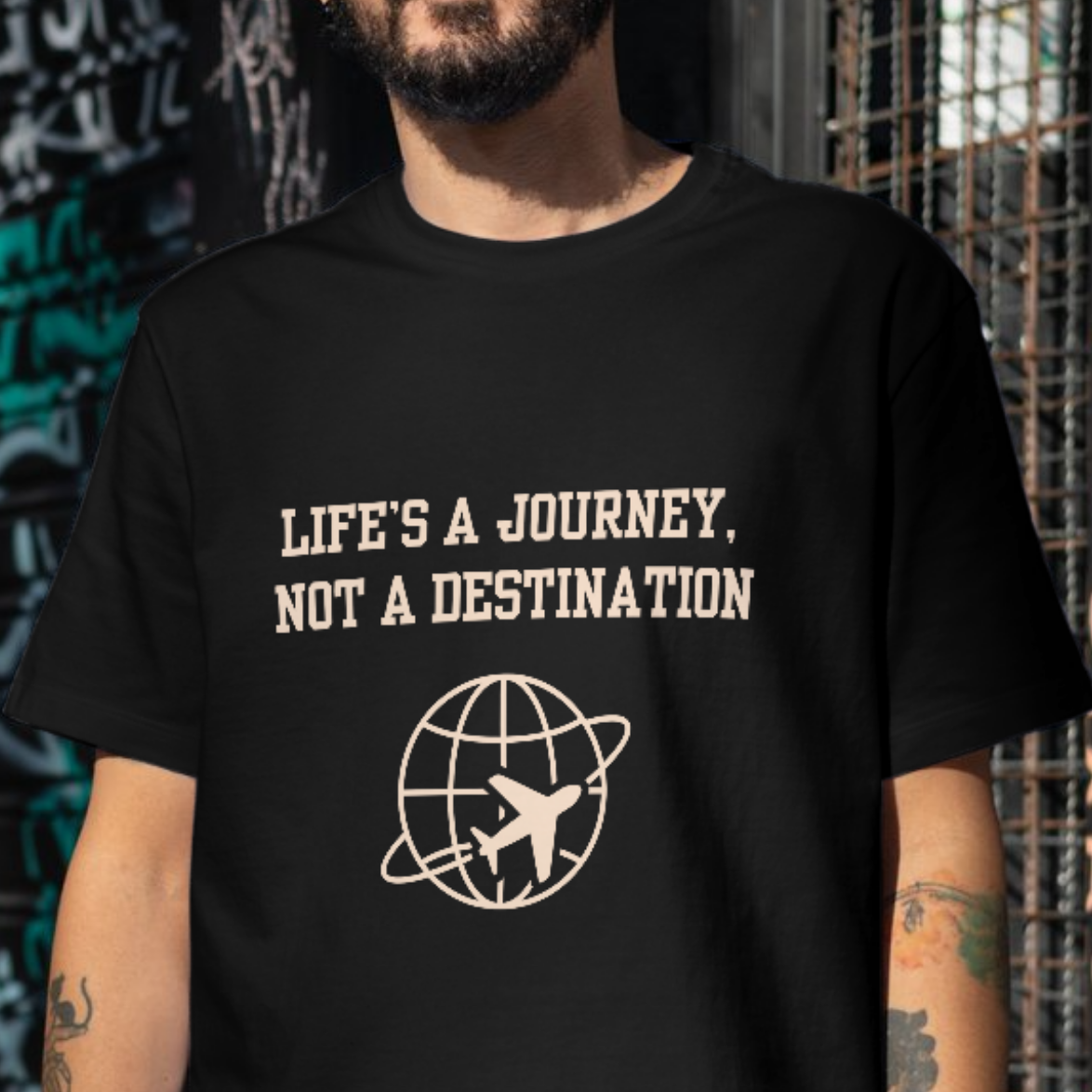 Life is a journey globe travel t-shirt