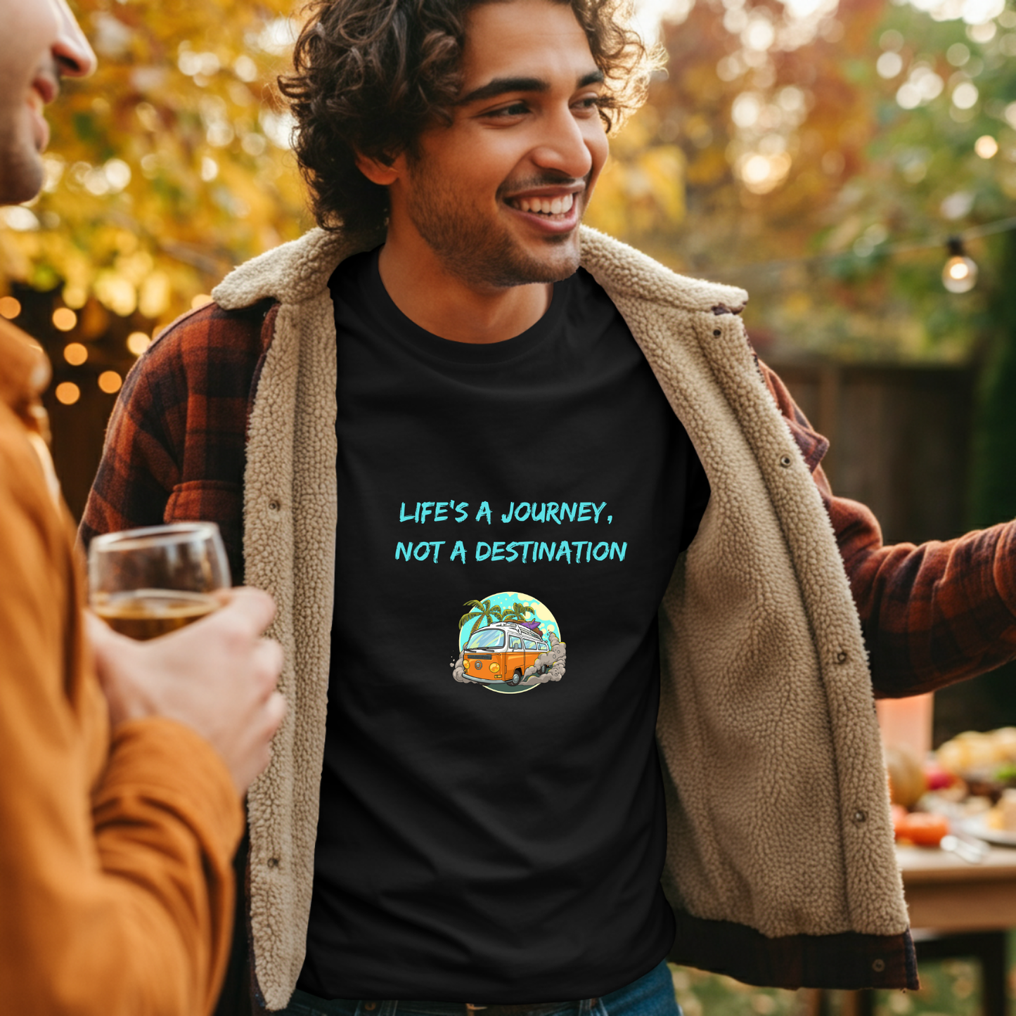 Life is a journey tropical van travel t-shirt
