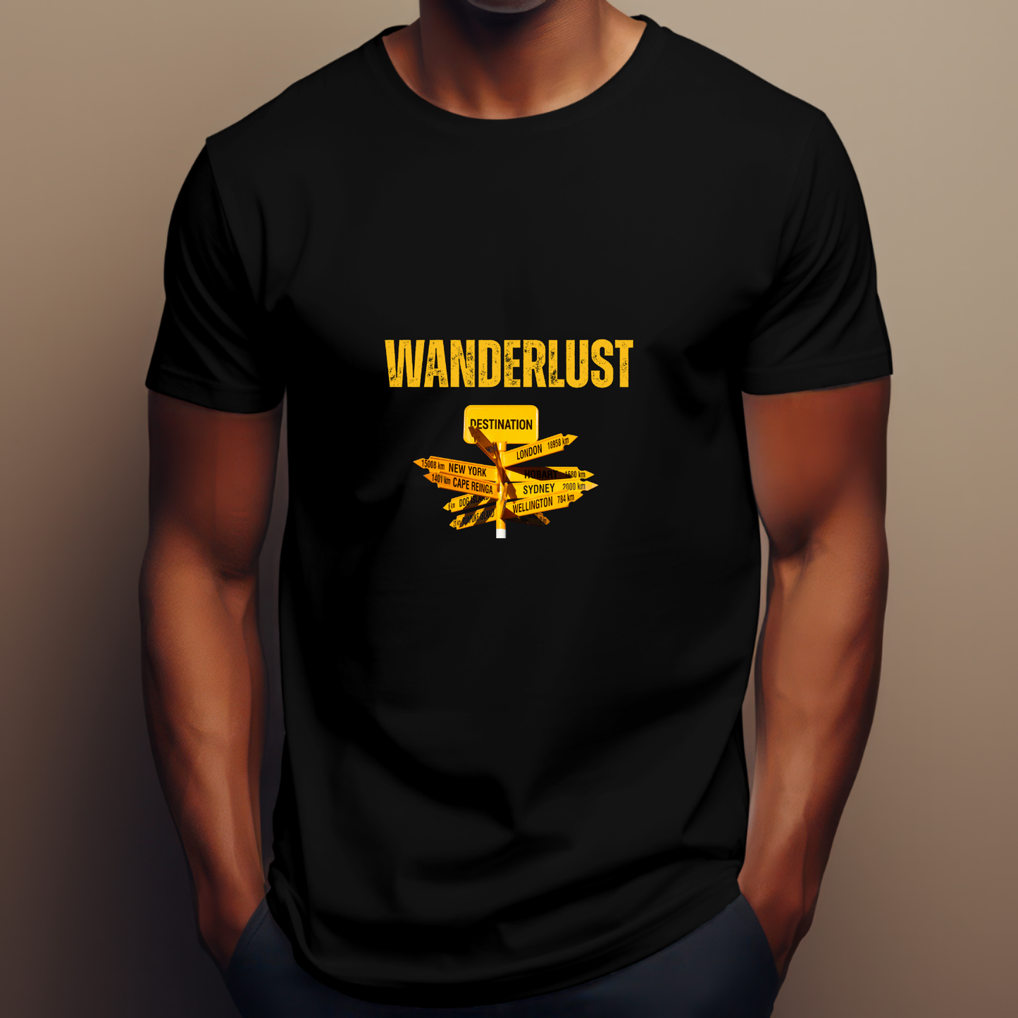 Wanderlust sign board Travel T-shirt