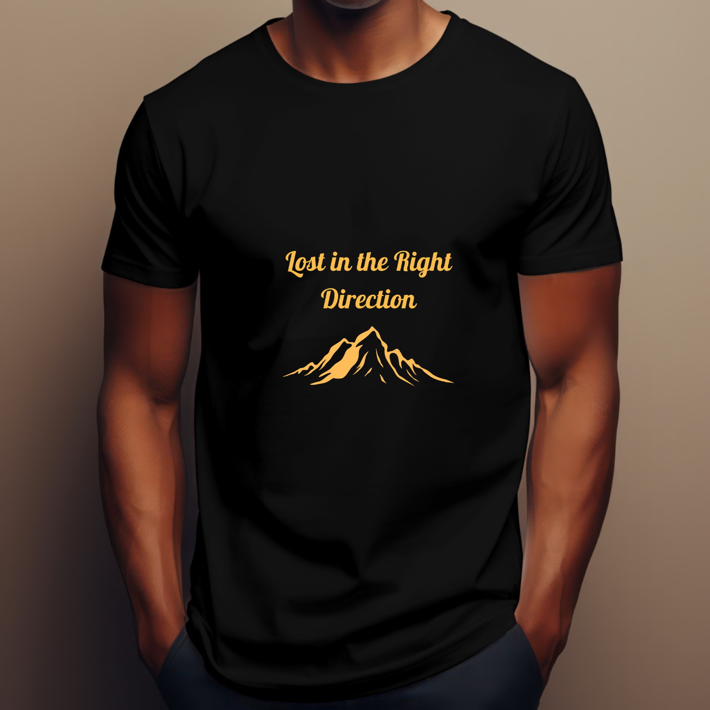 Lost in right direction mountain travel t-shirt