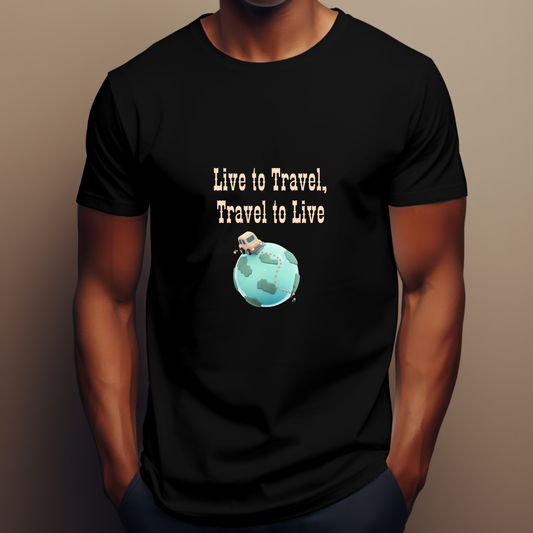 Live to travel globe travel T-shirt