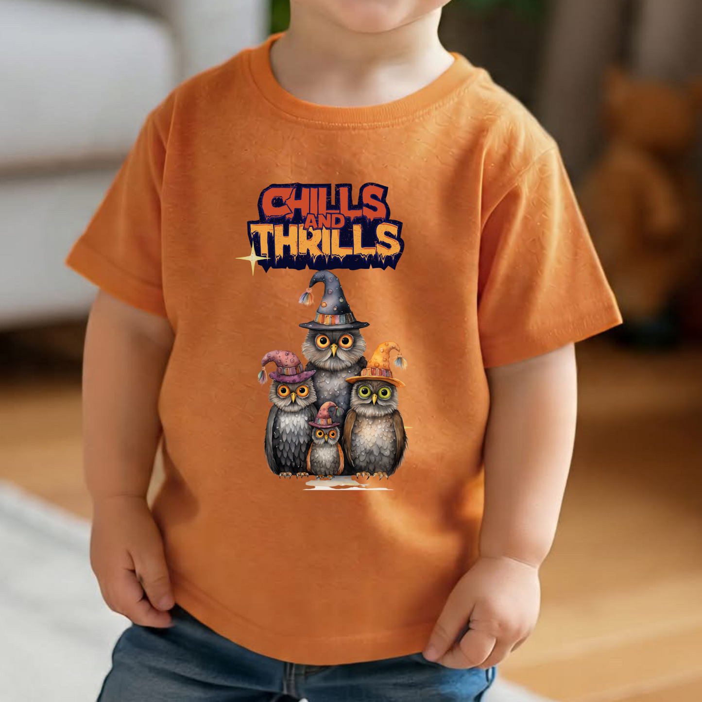 Chill & Thrill Halloween Boy's Crew Neck T-Shirt