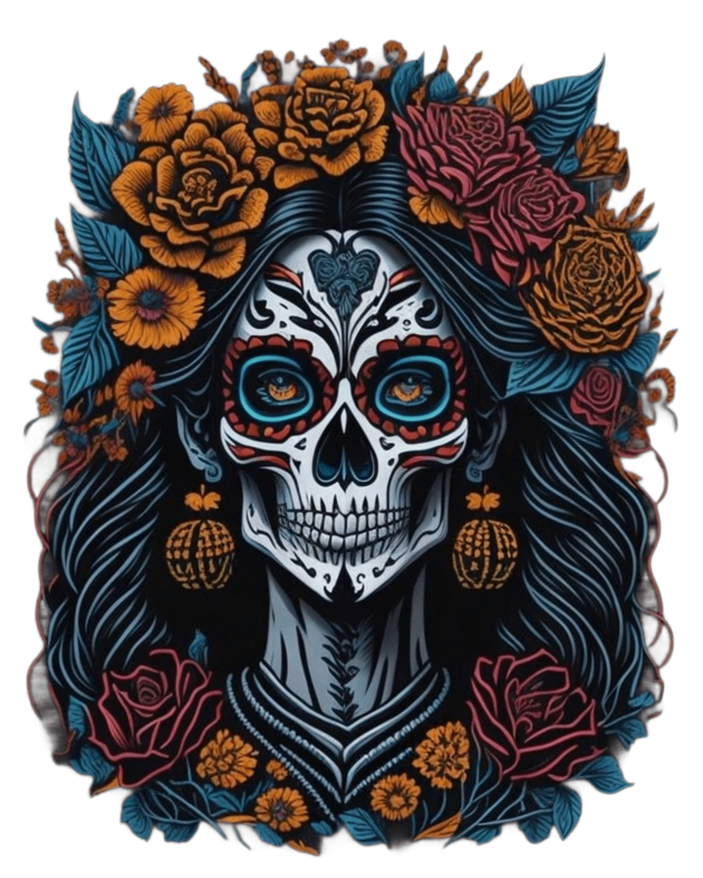 Graveyard Bloom -Gothic Skull and Rose T-Shirt for Women | Romantic Dark Aesthetic Tee | Soft Grunge Fashion