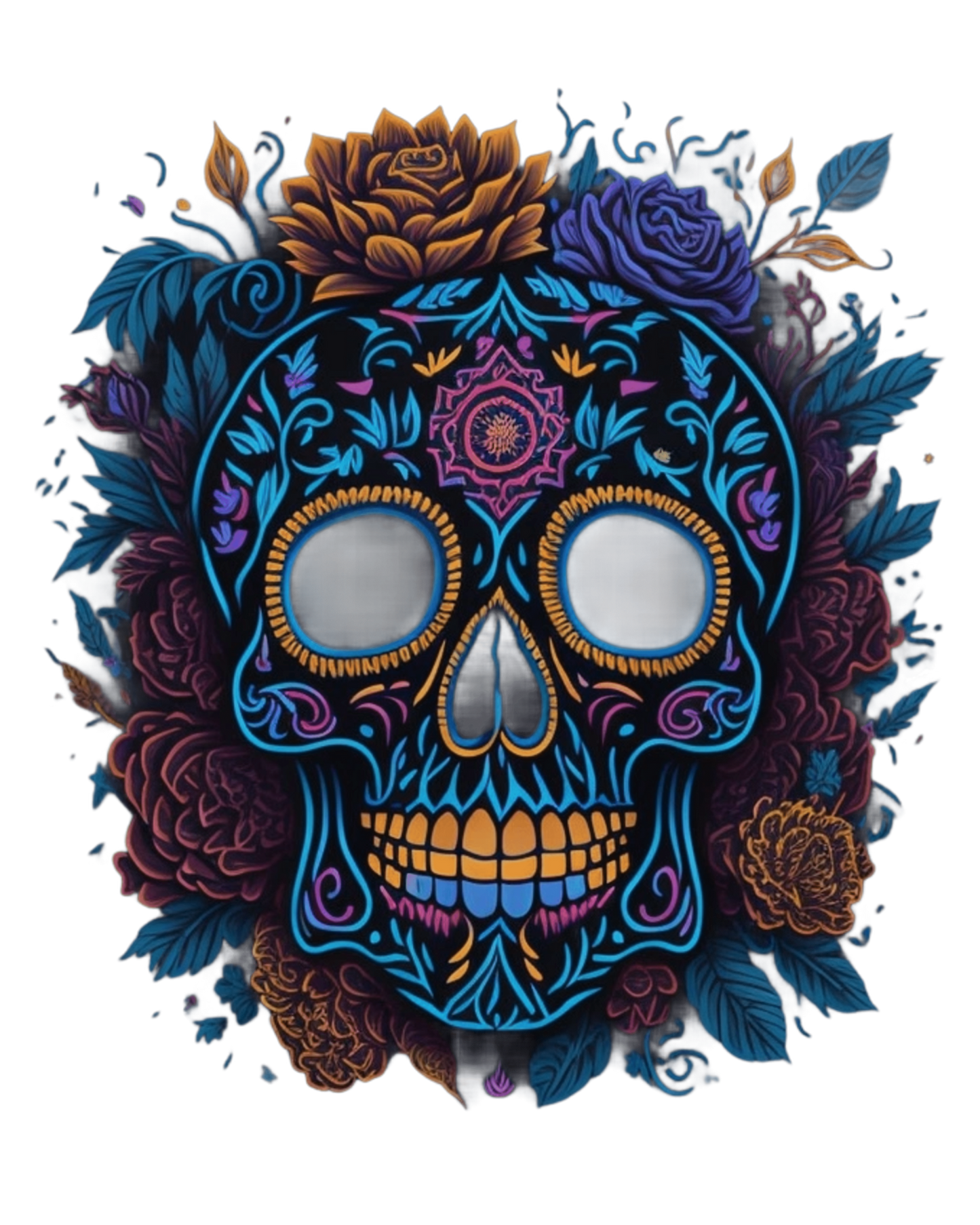 Petals of the Perished- Gothic T-Shirt – Dark Romantic Floral Skull Tee – Alternative Grunge Fashion