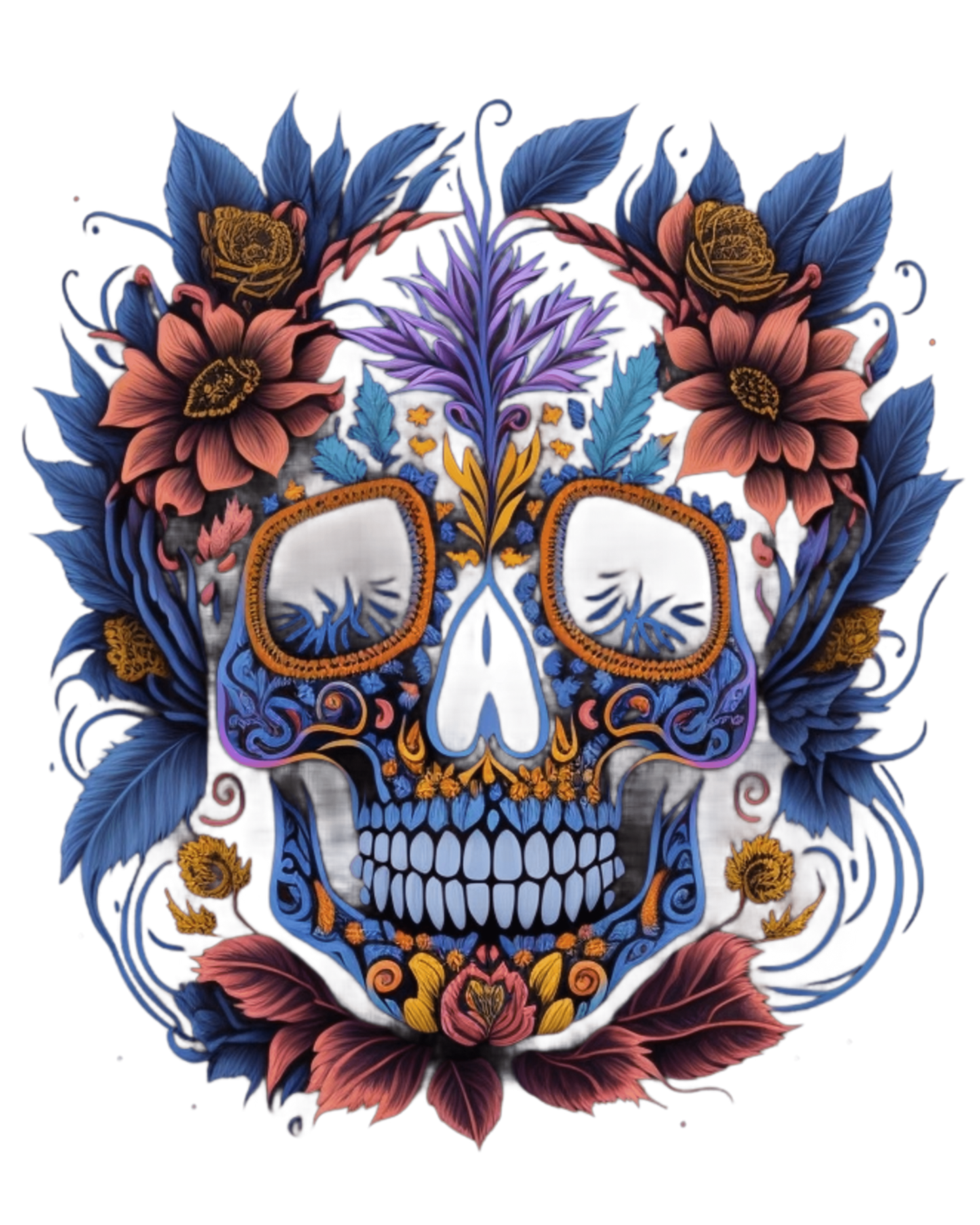 Romance of the Damned -Gothic T-Shirt – Dark Romantic Floral Skull Tee