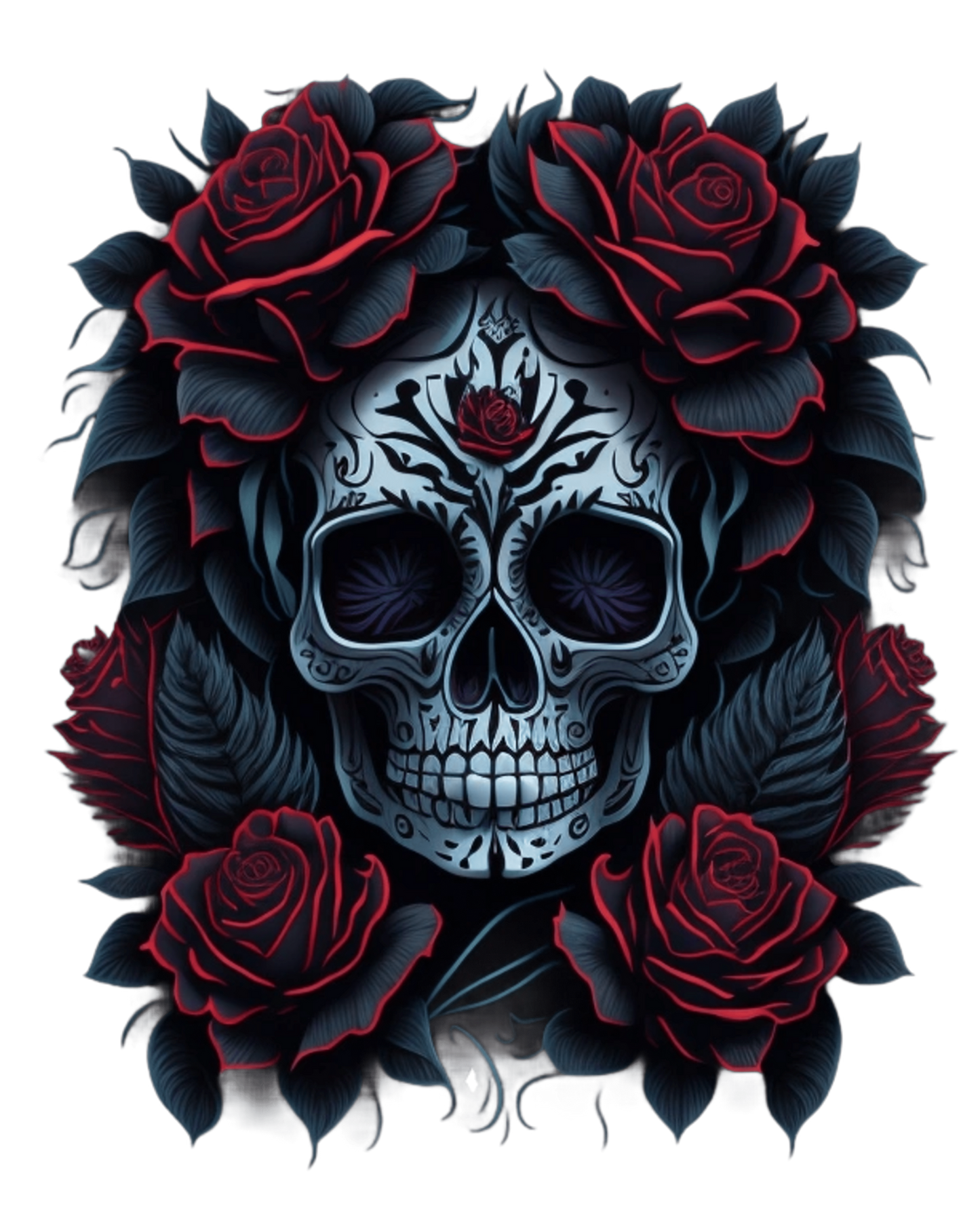 Eternal Elegance --Gothic Skull and Rose T-Shirt for Women | Romantic Dark Aesthetic Tee | Soft Grunge Fashion