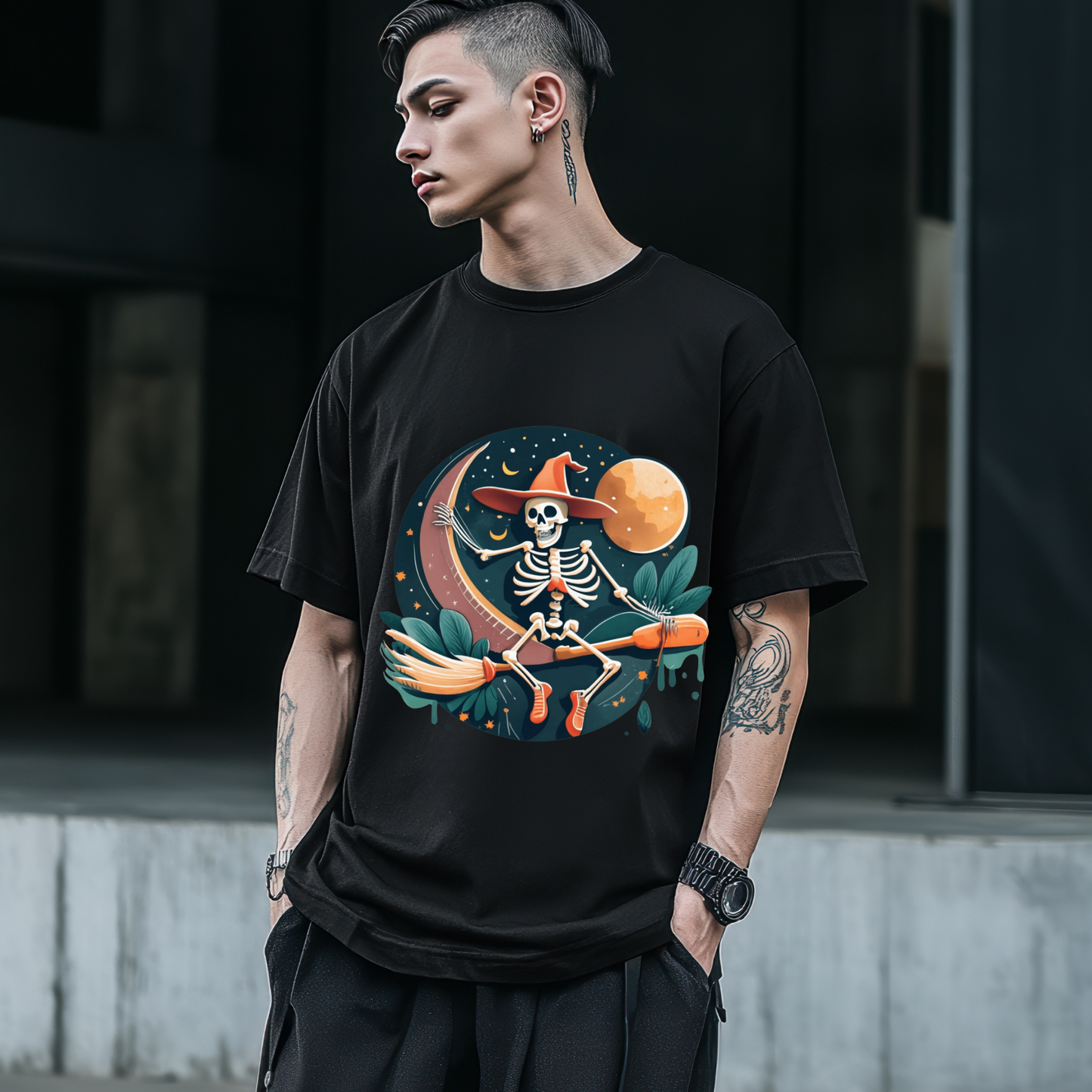 Madness & Moonlight - Gothic T-Shirt – Dark Romantic Skull Tee – Alternative Grunge Fashion