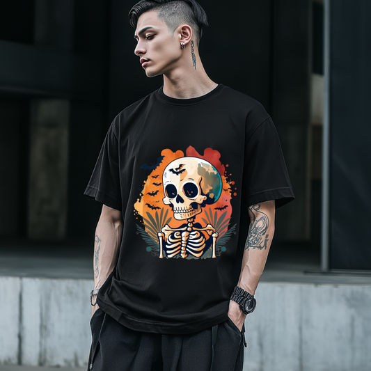 No Skin, no sin -Gothic T-Shirt – Skull Tee – Alternative Grunge Fashion