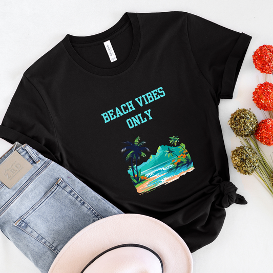 Beach vibes only tropical beach Men's travel t-shirt