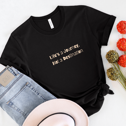 Life is a journey saying Men's travel t-shirt
