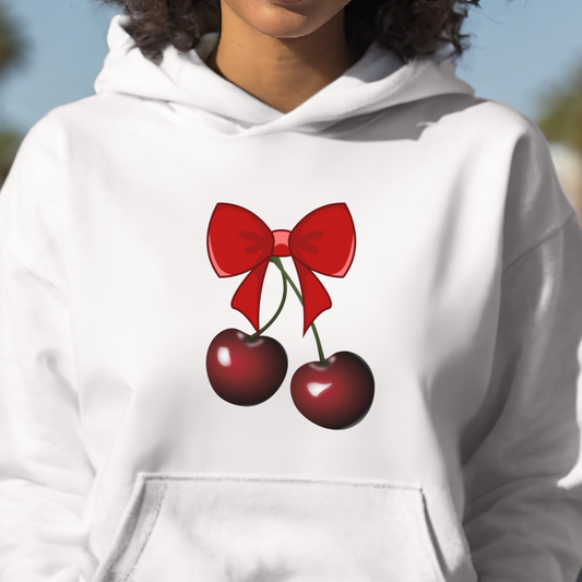 Cherry white hoodie