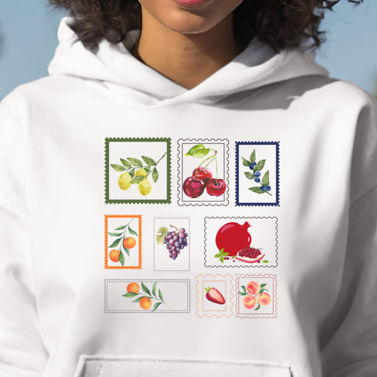 Fruit postage stamp Unisex Hoodie