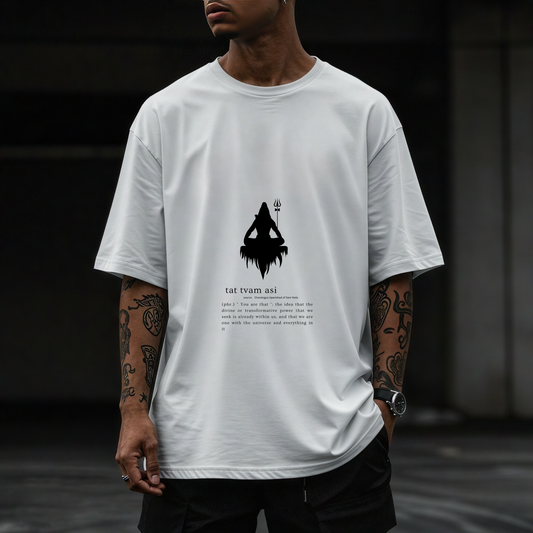 Meditating Mahadev - Tattvam asi sanskrit quote Mahadev T-shirt