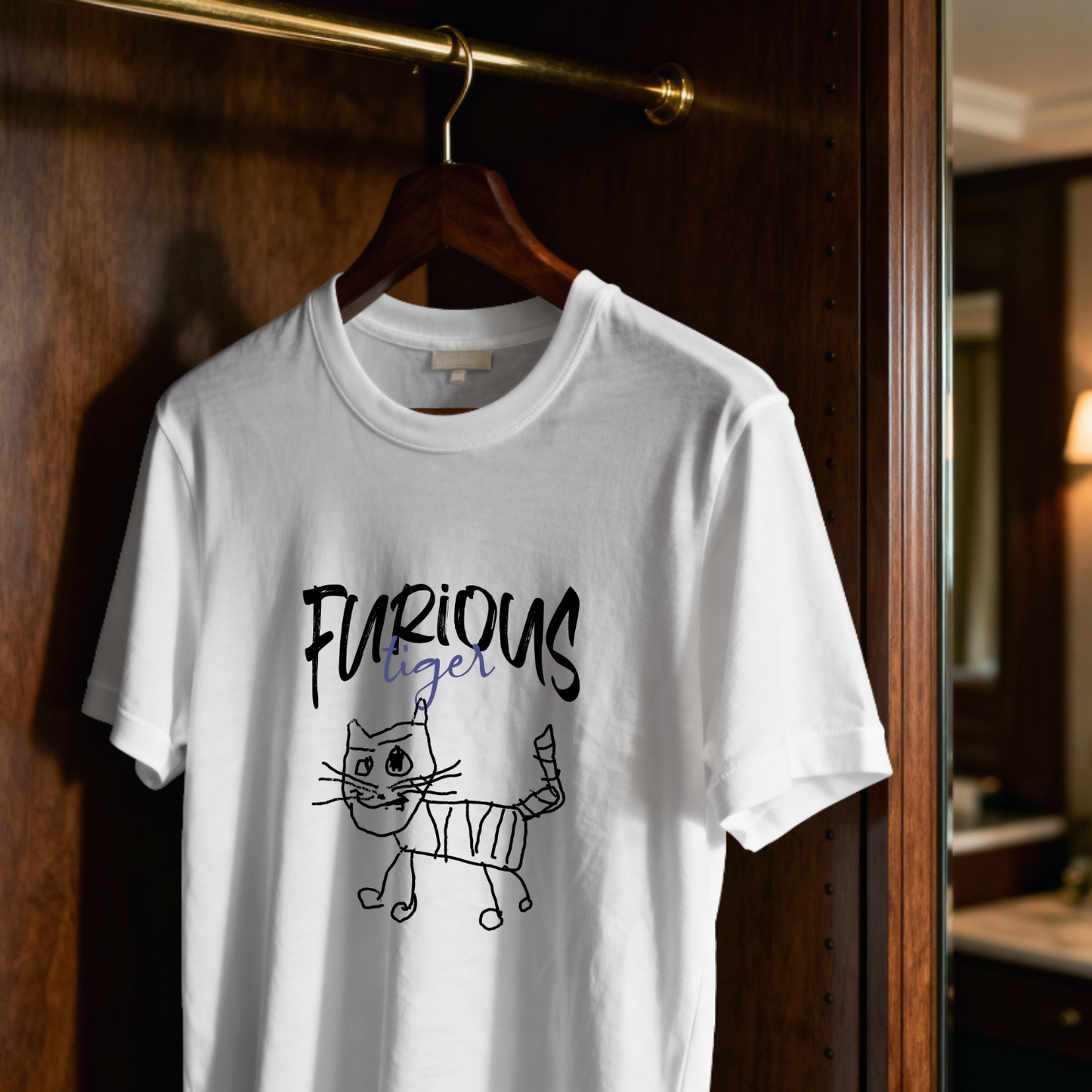 Furious Tiger - Cotton T-shirt for Men